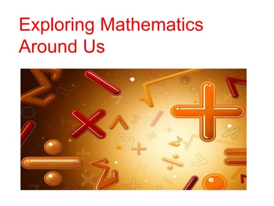 Maths in day to day life | PPT