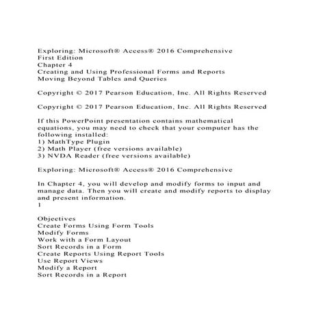 Designing Forms and Reports | PDF