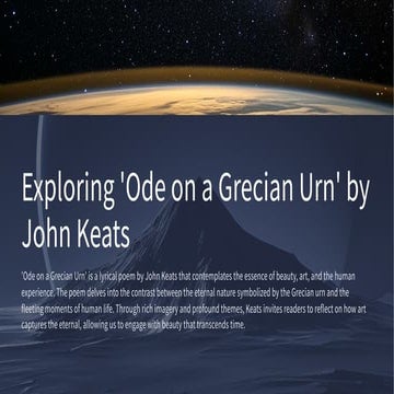 Exploring 'Ode on a Grecian U....pdf by Faiz Ahmed and Badal Mangr