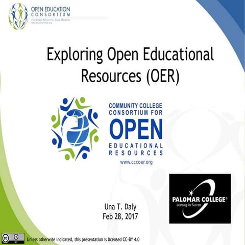 Exploring OER with the Community College Consortium for Open Education (CCCOER)