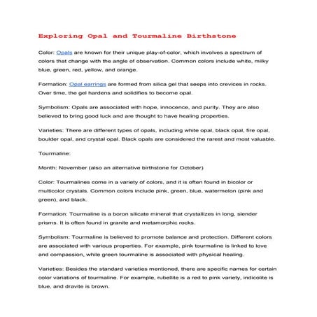 Characteristics and Properties of Aurora Opal | PDF