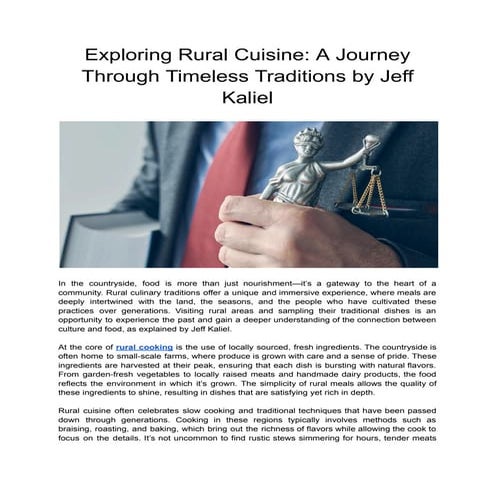 Exploring Rural Cuisine_ A Journey Through Timeless Traditions by Jeff Kaliel...