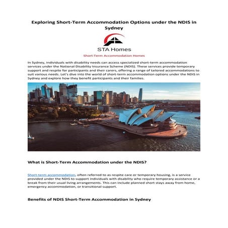 NDIS Disability Accommodation in Adelaide | PPTX
