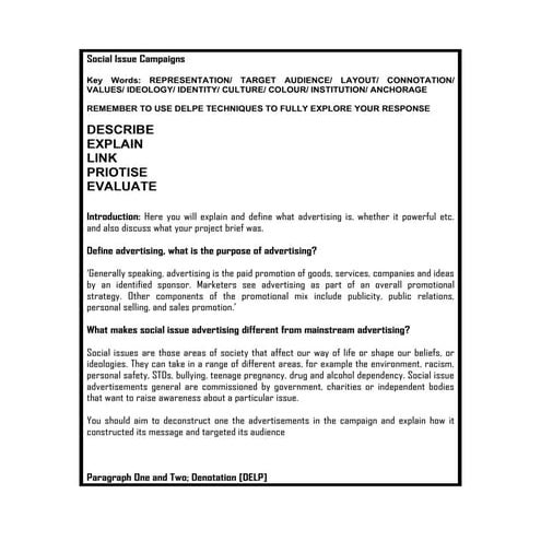 Exploring social issues template