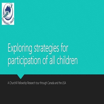 Exploring strategies for participation of all children