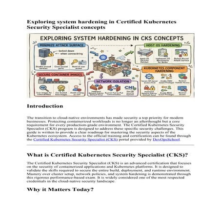 Exploring system hardening in Certified Kubernetes Security Specialist ...