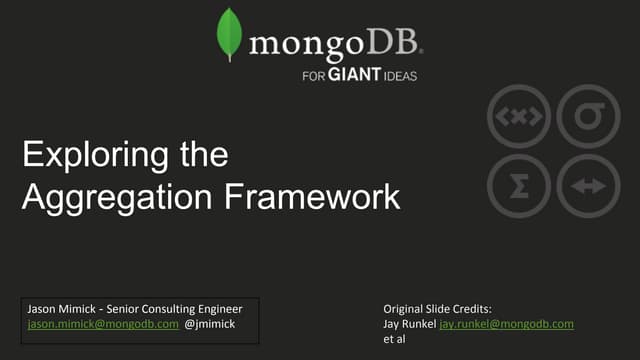 Webinar: Exploring the Aggregation Framework