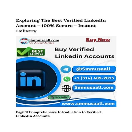 Exploring The Best Verified LinkedIn Account – 100% Secure – Instant ...