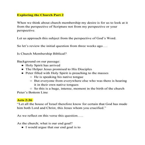 “Exploring the Church #2 Pastor Mark Behr | DOCX