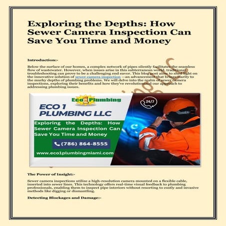 Plumbing Repair: Ensuring Your Home's Comfort and Safety | PPTX
