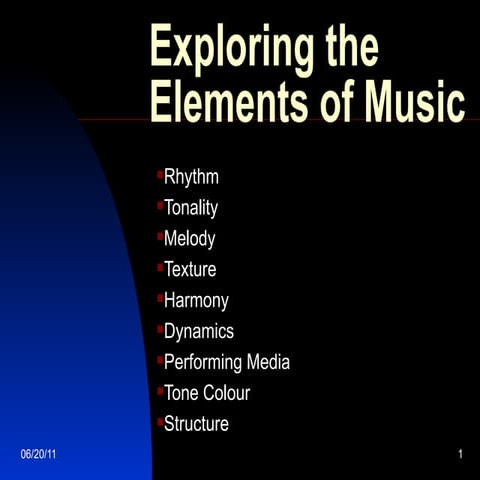 Exploring the elements of music