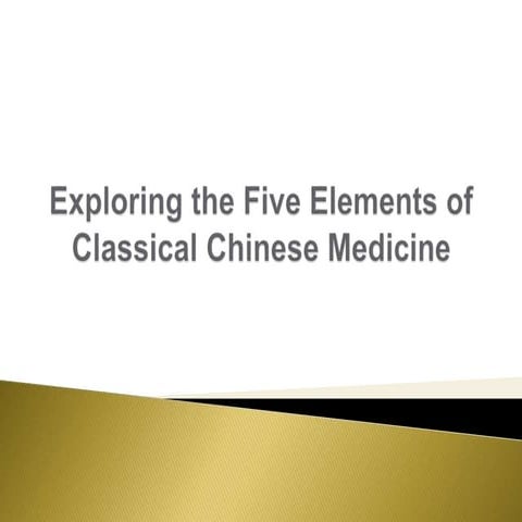 Balanced of five elements in wellness massage | PPTX