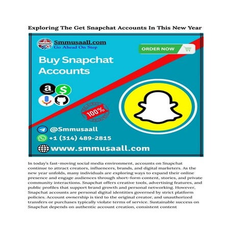 Complete Guide to Safe Snapchat Account Growth and Branding | PDF