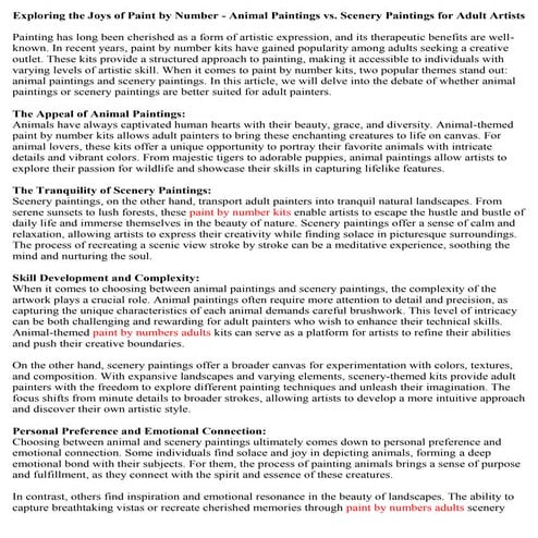 Exploring the Joys of Paint by Number.docx