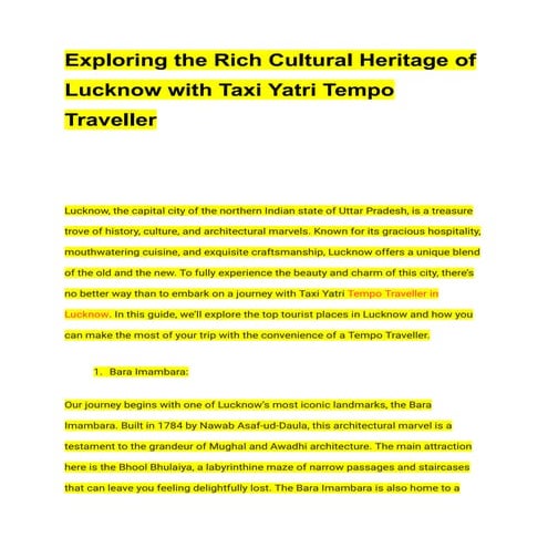 Lucknow_ A City of Heritage and Culture with Taxi Yatri Tempo Traveller.pdf