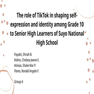 Exploring the role of TikTok in shaping self-expression and identity of Gr_20...