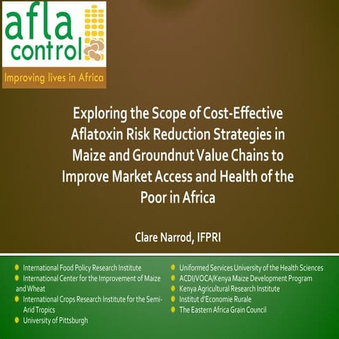 Exploring the scope of cost effective aflatoxin risk reduction strategies
