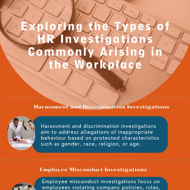 Exploring the Types of HR Investigations Commonly Arising in the