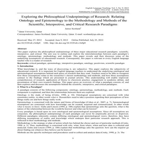 Exploring the underpinnings of research (2)