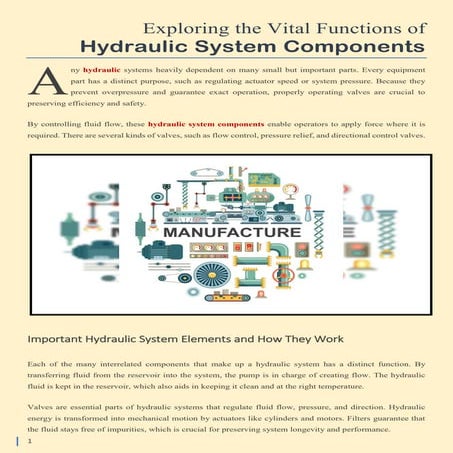 Components of hydraulic system | PPTX
