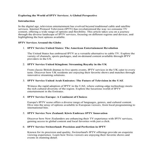 Exploring the World of IPTV Services A Global Perspective.docx