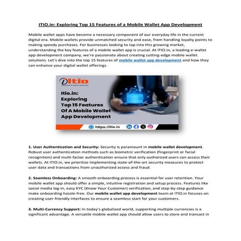 Exploring Top 15 Features of a Mobile Wallet App Development