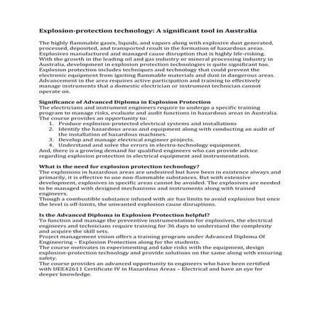 Explosion protection technology | PDF