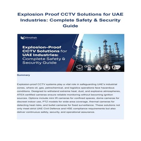 Explosion Proof CCTV Solutions for UAE Industries_ Complete Safety ...