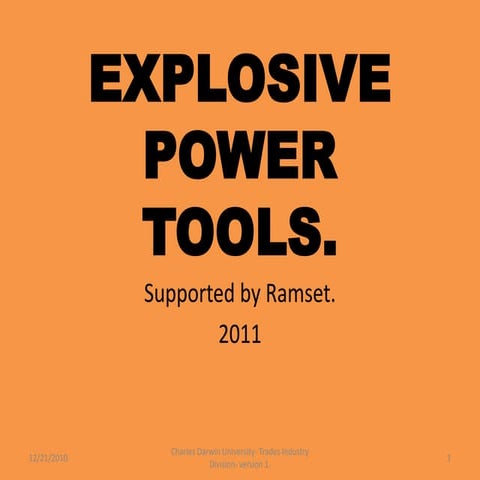 Explosive power tools