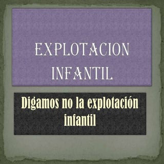 Explotacion infantil