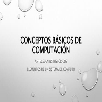 Conceptos básicos de la computación | PPTX