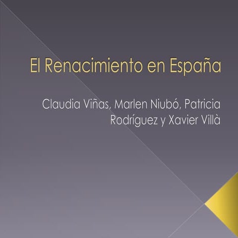 El Renacimiento En España