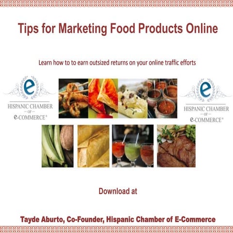 Tips for Marketing Food Products Online
