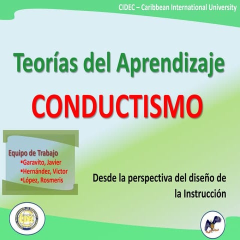 Teorías del aprendizaje - Conductismo