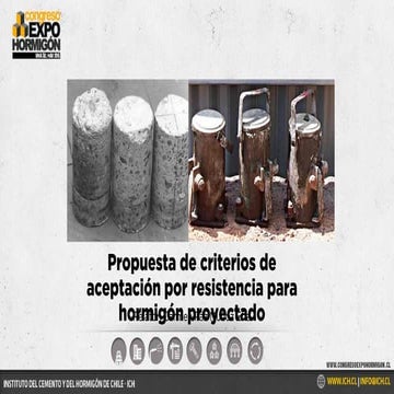 Criterios de aceptación de la Resistencia en Hormigón Proyectado