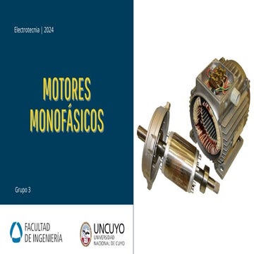 Exposición motores monofásicos electrotecnia | PDF | Physics | Science