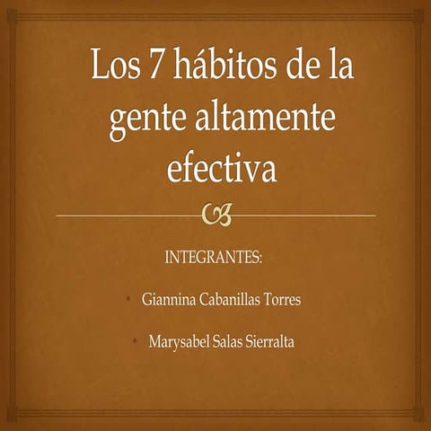 Los 7 hábitos de la gente altamente efectiva