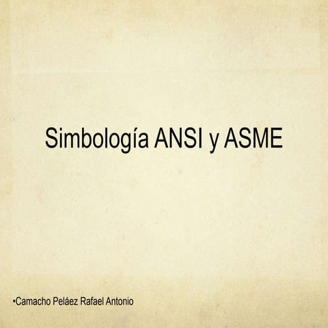 Simbología ANSI y ASME