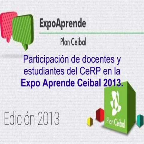 Expo Aprende Ceibal 2013 CeRP Centro