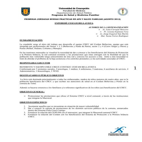 Expo bebe cesfam_bellavista_tome