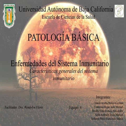 Expo características generales del sistema inmunitario