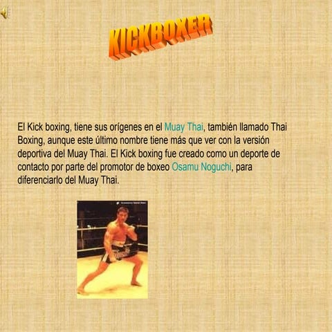 Kick boxing power point | PPTX