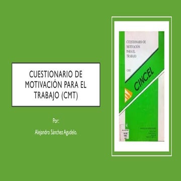 PRESENTACIÓN CUESTIONARIO DE MOTIVACIÓN PARA EL TRABAJO | PPTX