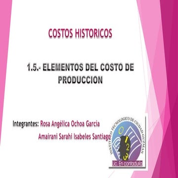 Elementos del Costo y Clasificacion | PDF