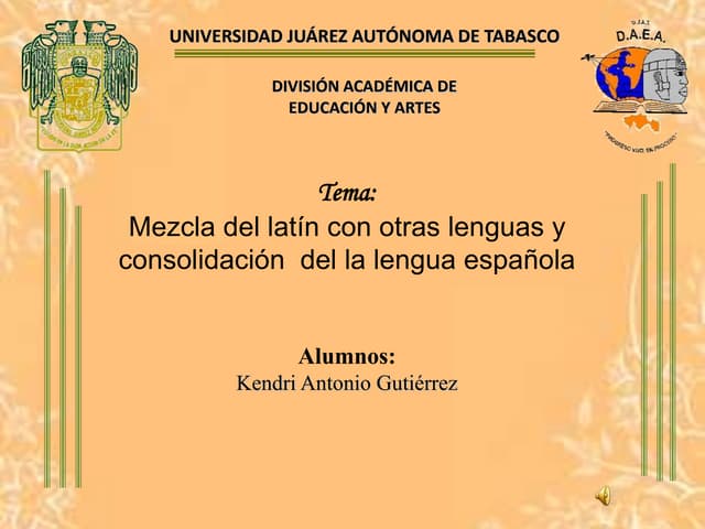 ORIGEN DE LA LENGUA ESPAÑOLA