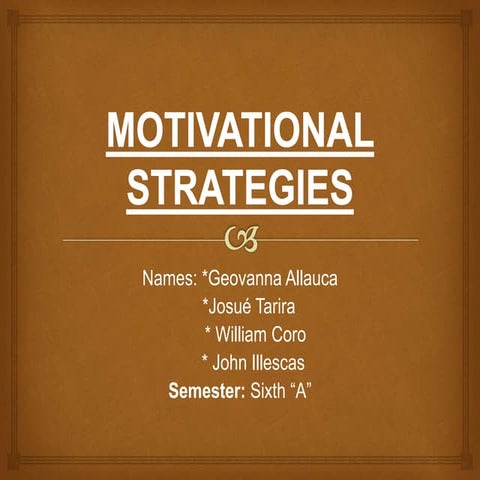 motivational strategies