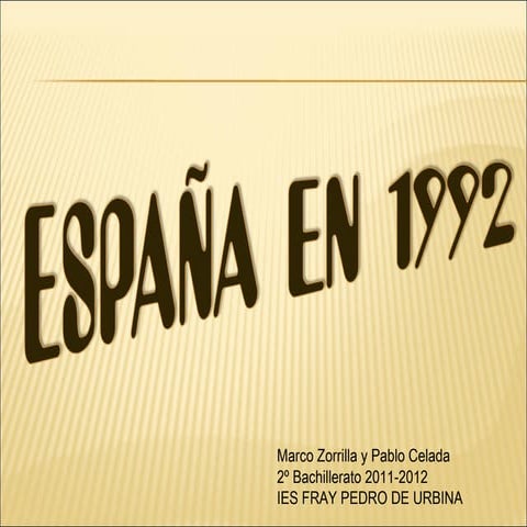 España en 1992 PPT