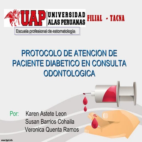 manejo de pacientes diabeticos en consulta dental