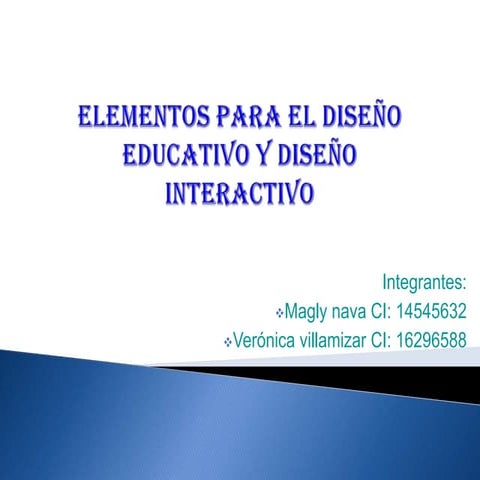 Expo elementos para el diseño educativo y diseño interactivo editable