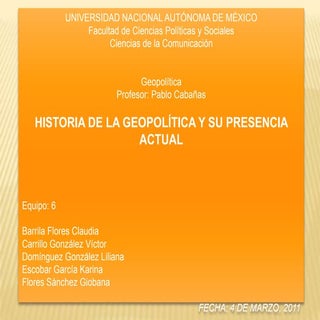 Exposición de Geopolítica 